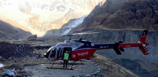 Helicotper at Annapurna Base Camp